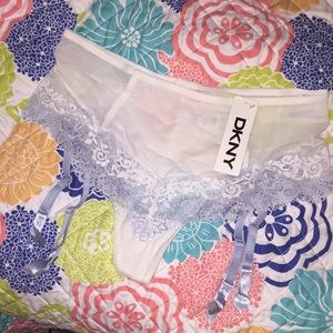 NWT DKNY thong with garter straps